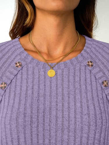 Image of LILLUSORY Womens Tops Long Sleeve Shirts Fall Lightweight Sweaters