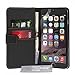 Yousave Accessories iPhone 6S Plus Case Black PU Leather Wallet Cover