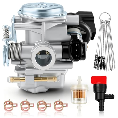 Image of 16100-GEZ-673 Carburetor Compatible with Honda Ruckus NPS50 2003-2019 ‎Carb with Gas Fuel Shutoff Valve, Fuel Filter, Fuel Line Clamps, Cleaner Tool Kit