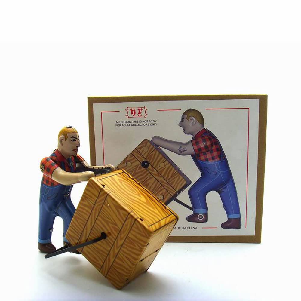 Wind Up Toy Dock Pushers Nostalgique Thème Étain Jouet Créatif À Collectionner Enfants Cadeau Garçons Filles Interaction Parent-Enfant