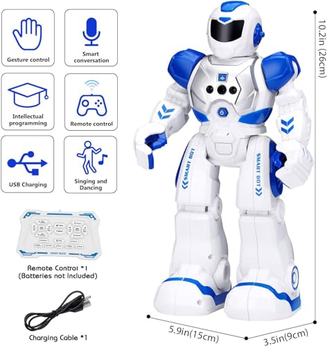 Image of Magicwand R /c Rechargeable Gesture Sensing,Walking Programmable Robot with Demo Mode Smart Bot for Kids with Lights