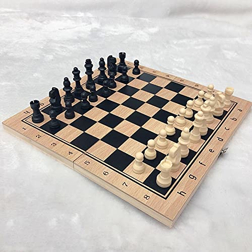 ZAW Schach Große Schach- und Checkers & Backgammon 3 in 1 Schach Learning Set Outdoor-Reisespiele ohne magnetische Schachbrettschach-Set Chess (Color : 29x29cm)