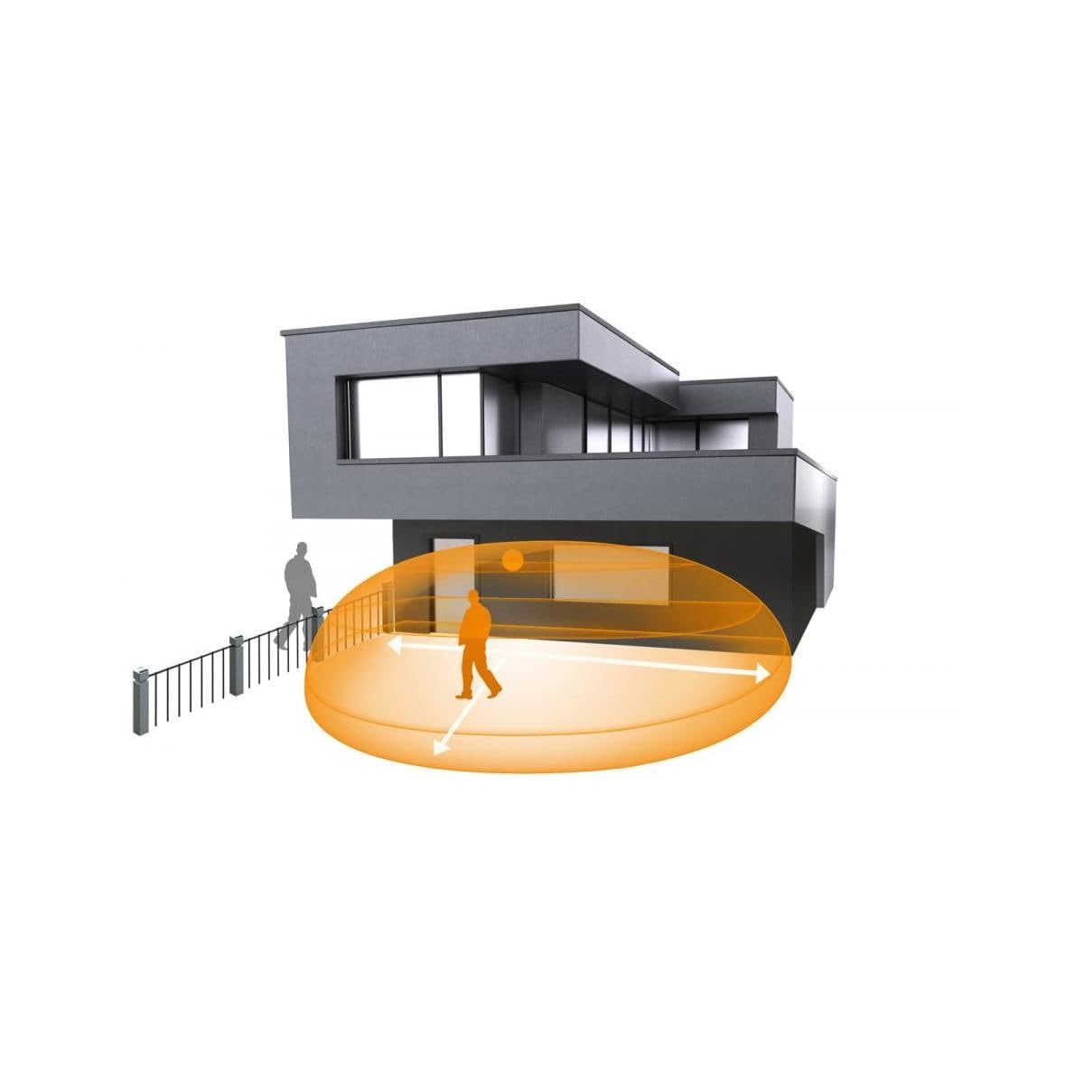 Steinel Détecteur de Mouvement iHF 3D Noir, détecteur de Mouvement 160°, portée de 1 à 5 m, réglable dans 3 Directions Via Bluetooth