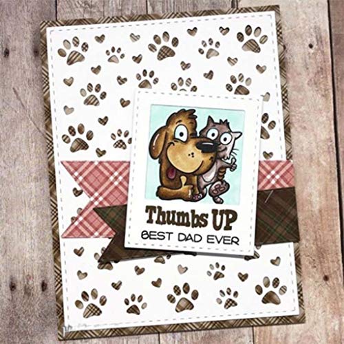 Paw Prints Background Metal Die Cuts,Cutting Dies for Card Making Clearance,Embossing Dies for Scrapbooking, DIY Album Paper Cards Decoration…