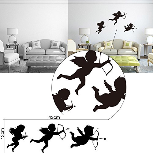Yu2D Personalized Cupid Angel Wall Stickers Living Room Nursery Bedroom Decor #TOP3