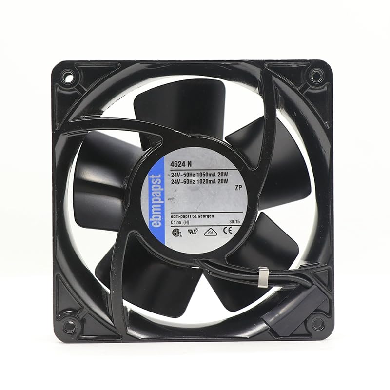 150CFM 24 Volt Fan 4624N 24V DC Cooling Fan – 120x120x38mm, 150 CFM ...