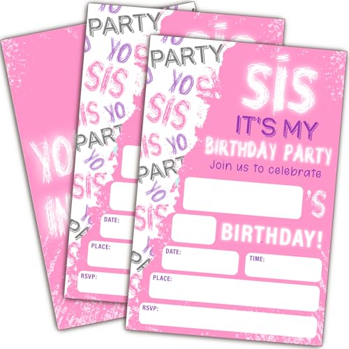 Invitaciones de cumpleaños gamer para niñas en su fiesta de juegos virtuales y amigas
