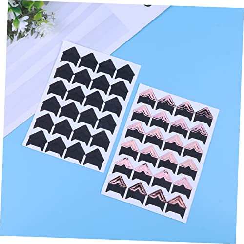 Gatuida 20 Folhas Álbum De Recortes Vintage Adesivo Protetor De Foto Protetor De Canto Para Scrapboo