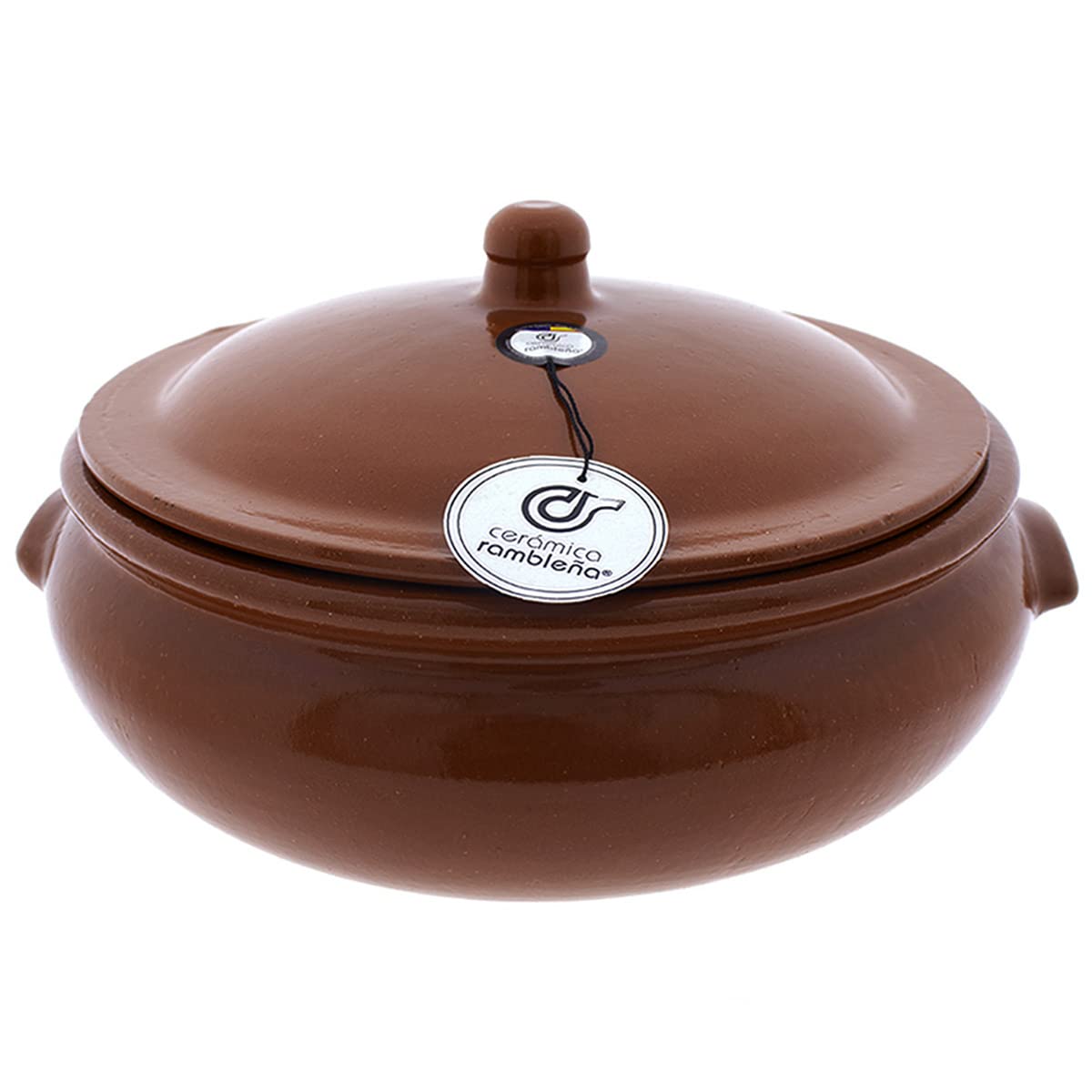 CERÁMICA RAMBLEÑA | Soupière | Soupière | Soupière en céramique rouge | Soupière en argile réfractaire | Soupière Amazon | 3 litres