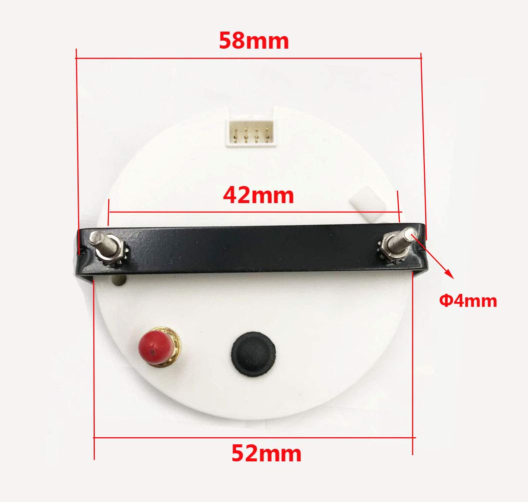 52MM 2" Hour Meter Gauge Red Backlight for Marine Boat 9-32V Waterproof