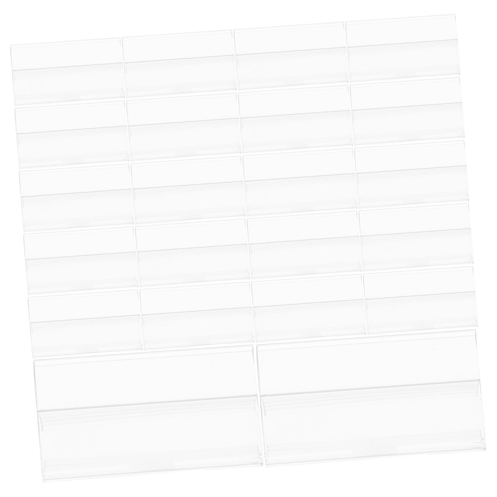 SHINEOFI 100 Pièces Support Étiquettes Plastique Transparent Résistant Clips Réutilisables pour Affichage Prix Bureau Librairie Adaptés à Divers Rayonnages