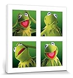 muppets movie poster QUALITÄTS DEKO: Sie erhalten ein hochwertiges Wand Bild, aufgespannt auf stabilem Holzkeilrahmen.