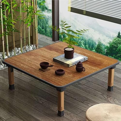 Table à thé pliante en bambou de style japonais carrée multifonctionnelle