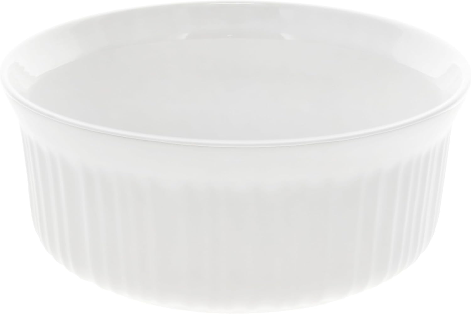 Corningware FS1 2.5 Qt/ 2.35L Round French White Casserole Dish (2-Pack) - Made in USA