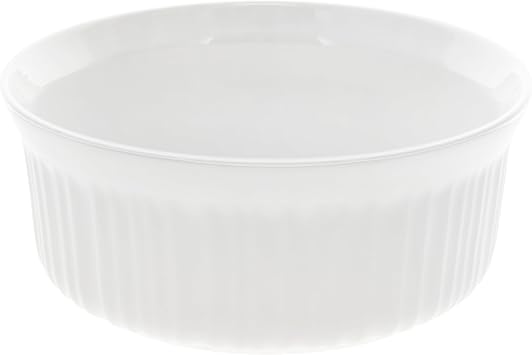 CorningWare FS1 2.5 Qt/ 2.35L Round French White Casserole Dish