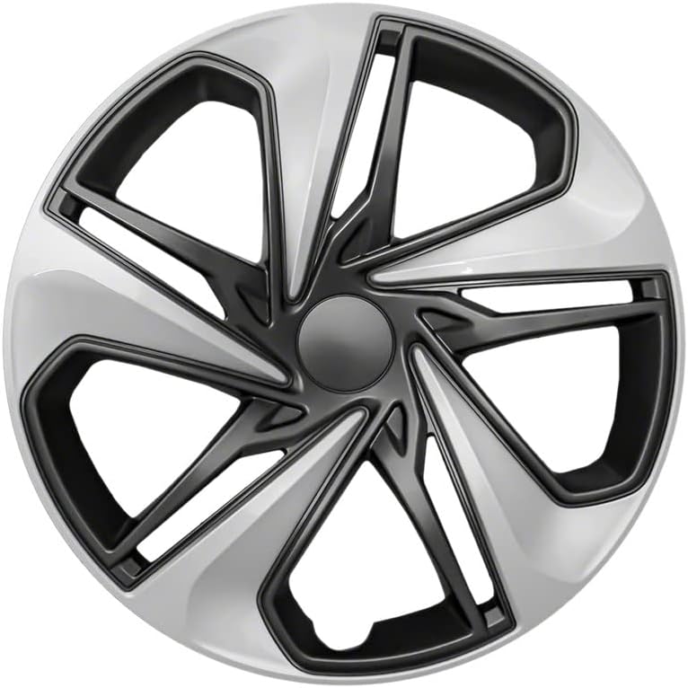 Fuel Rider 16 inch Silver & Charcoal ABS Hubcap Wheel Compatible with 2019-2021 Honda Civic (Set of 4) Wheelcovers for 16 inch Standard Steel Wheels- Auto Tire Cover Replacement Exterior Cap Cover