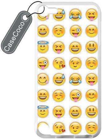 CASECOCO(TM) Emoji iPod 5 Case, Snap-On Cover Case for iPod Touch 5, 5G (5th Generation), White