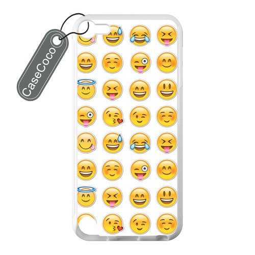 CASECOCO(TM) Emoji iPod 5 Case, Snap-On Cover Case for iPod Touch 5, 5G (5th Generation), White