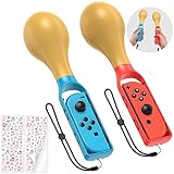 【Entwickelt für Switch】Die Samba-Sandhämmer-Griffe sind kompatibel mit Switch/Switch OLED. Entworfen für Nintendo Switch Game Samba de Amigo: Party Central mit ergonomischen Funktionen speziell für Gaming.