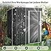 LUXOAK Geräteschuppen Metall 164x89x181cm, Wasserdichtes Gerätehaus mit Schiebetür & Satteldach, Rostbeständiger Metal Garden Shed aus Verzinktem Stahl, Outdoor Geräteschuppen für Garten