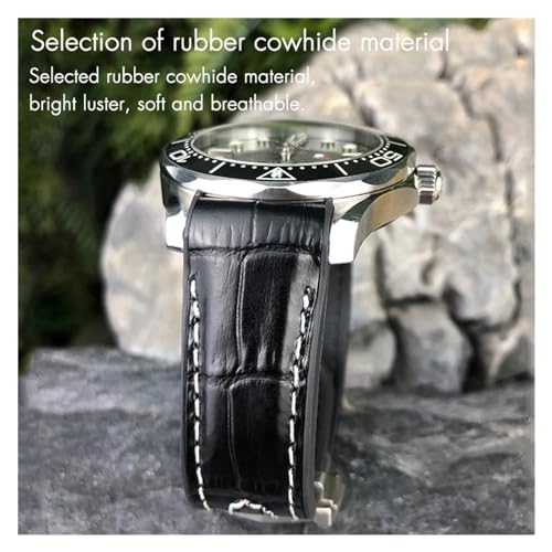 Bracelet montre cuir nylon de qualité supérieure pour Seiko 20mm
