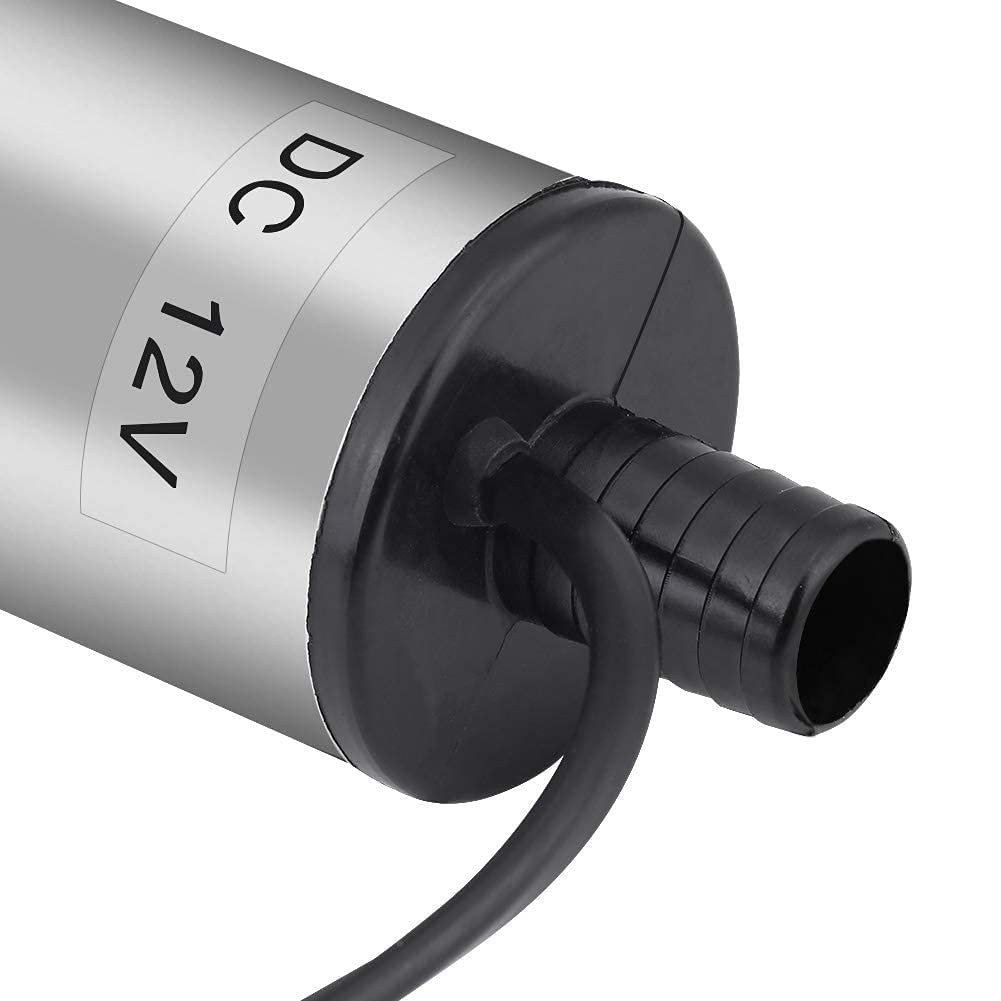 12V 51mm Pompa Pompa Acqua Autoadescante 30 L/min Acciaio Inox Pompa Sommergibile Acqua Olio Pompa Trasferimento Carburante per Auto, Veicolo, Barca