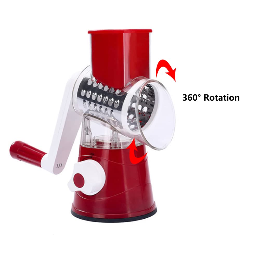 Käsehobel Rotary Cheese Grater Elektrische Reibe mit 2 austauschbaren Edelstahl Automatische Käsereibe für Küche Home Gadgets