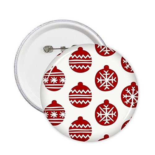 Badge de Noël flocon de neige rouge grand format bouton motif répétition illustration fête