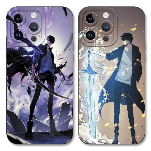 TBNMBGY 2 Stück Anime Schwarz Handyhülle für Samsung Galaxy A32 5G 6,5