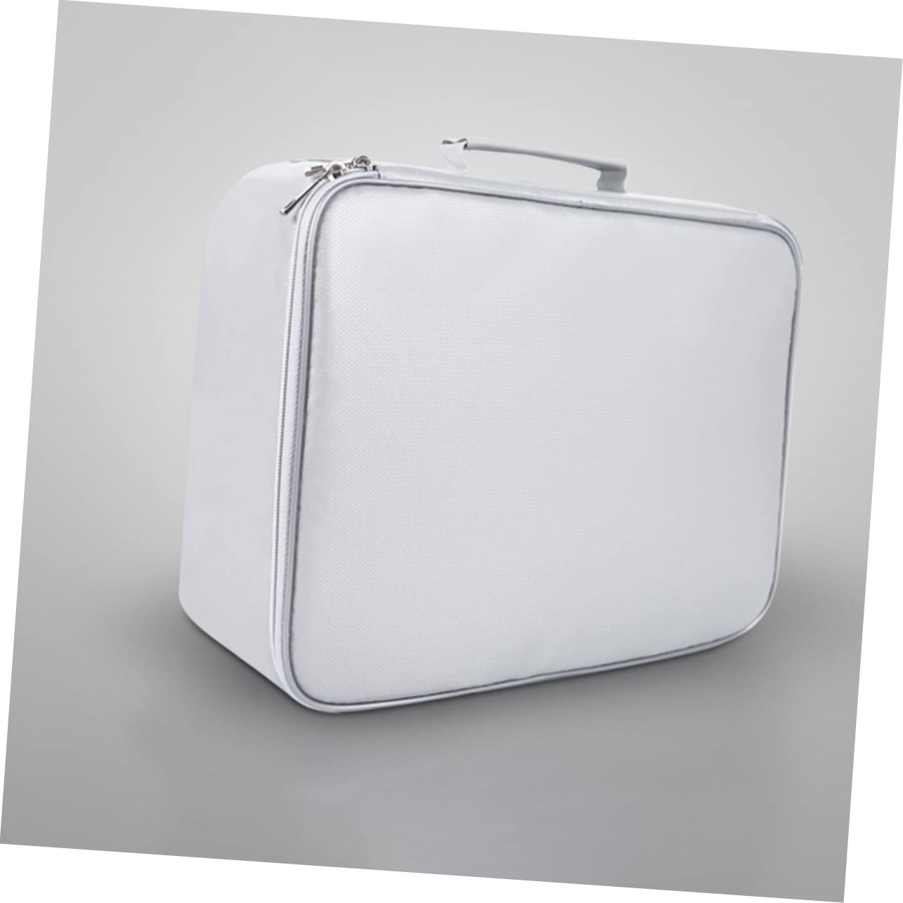 jojofuny Borsa Porta Documenti Ignifuga in Silicone e Fibra di Vetro Grande Capacità con Chiusura Zip Liscia per Viaggiatori e Studenti
