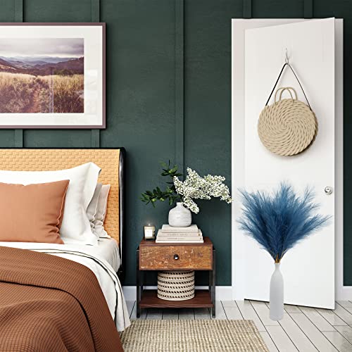 Vierena 8 Pcs Faux Pampas Grass 38"/3.1Ft Tall Artificial Pompous Grass Large Fake Pompas Branches Plants Floor Vase Filler For Flower Arrangement Home Kitchen Boho Decor (Blue) #TOP4