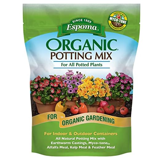 Espoma Organic Potting Soil Mix - All Natural Potting Mix for All Indoor & Outdoor Containers Including Herbs & Vegetables. for Organic Gardening, 4qt. Bag. Pack of 1