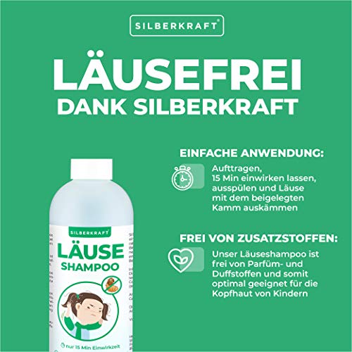 Silberkraft Läuseshampoo 100 ml mit Nissenkamm zur Behandlung von Läusen