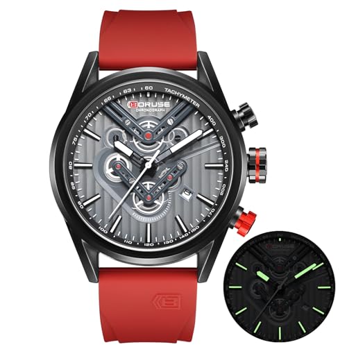 Montre quartz homme lisible la nuit avec chronographe intégré