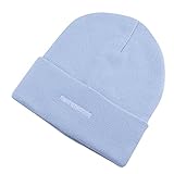 New Balance Adult Knit Cuffed Beanie with Linear Logo Embroidery, Morning Fog