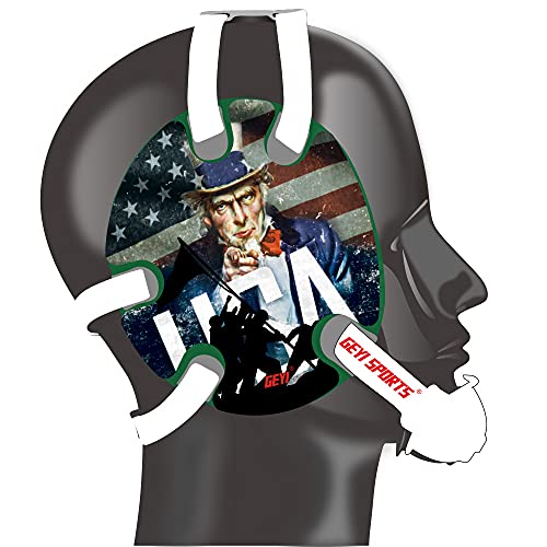 Geyi Wrestling Headgear with US Army Decals (Dark Green)