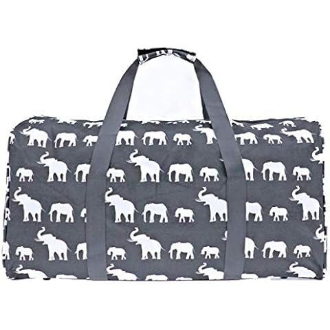 Women Kids Travel Cheer Gym Dance 21" Duffle Bag (Elephant Grey) Cover