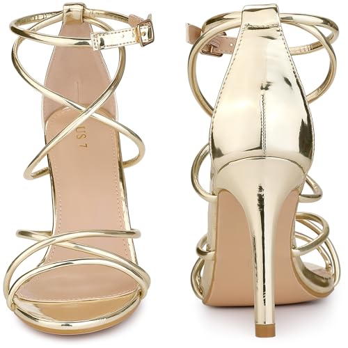 Perphy Crisscross Strappy Open Toe Stiletto Heel Sandals for Women2