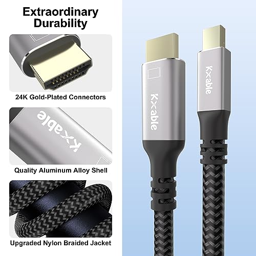 Câble premium Mini DP HDMI 4K coque aluminium pour Surface Pro