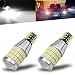 iBrightstar Newest 9-30V Flashing Strobe Blinking Brake Lights 912 921 W16W T15 906 LED Bulbs with Projector replacement for Back Up Reverse Lights | Tail 3rd Brake Stop Lights, Xenon White