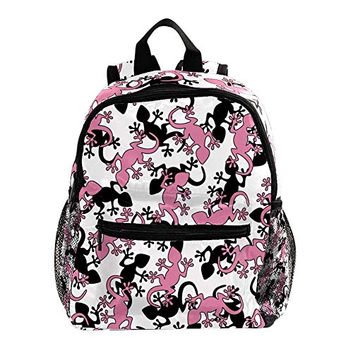 Preisvergleich Produktbild Rucksack für Mädchen Kinder Schultasche Kinder Büchertasche Frauen Casual Daypack Pink Kaktus Rosa Salamander 25.4x10x30 CM / 10x4x12 in
