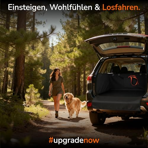 Upgrade4cars Kofferraumschutz Hund mit Ladekantenschutz Wasserdicht & rutschfest | Auto Hundedecke Kofferraum