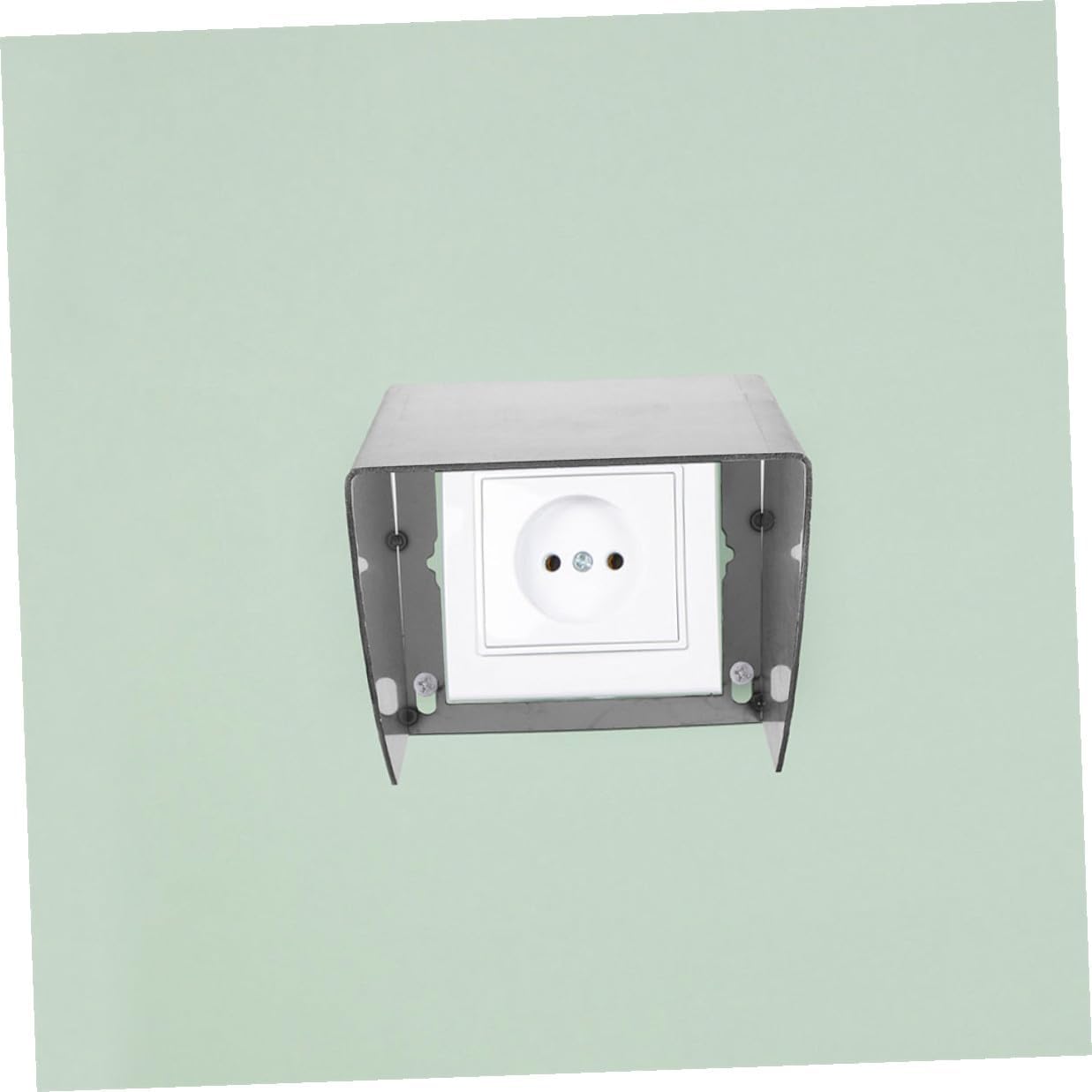 Waterproof Stainless Steel Wall Socket Box Cover 2pcs Outdoor Electrical Outlet Protector Weatherproof Socket Shell for Outdoor Use