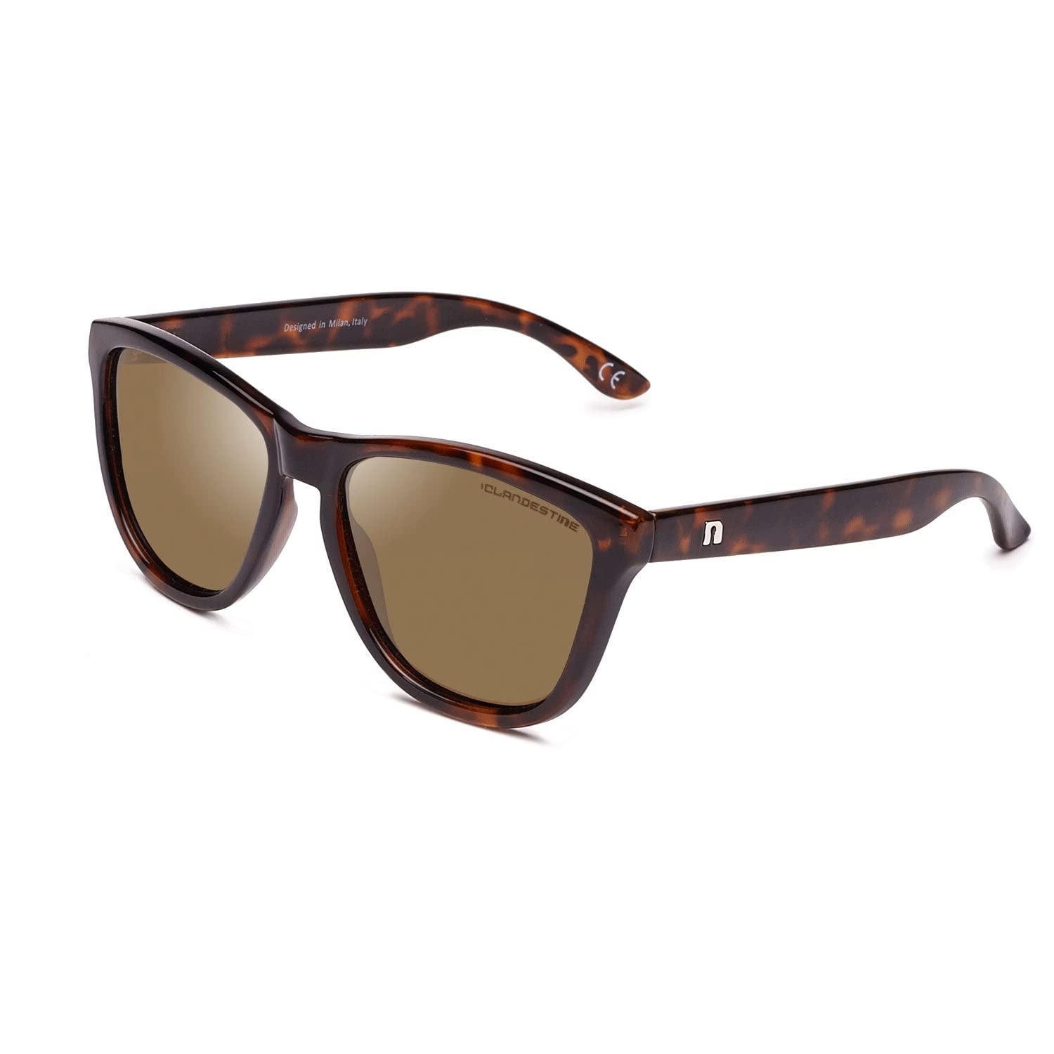 CLANDESTINE - Sunglasses Model 8 Havana Brown - Brown HD Nylon Lenses and TR90 Frame - Sunglasses for Men and Women - Smart Vision Technology - More Sharpness and Less Glare