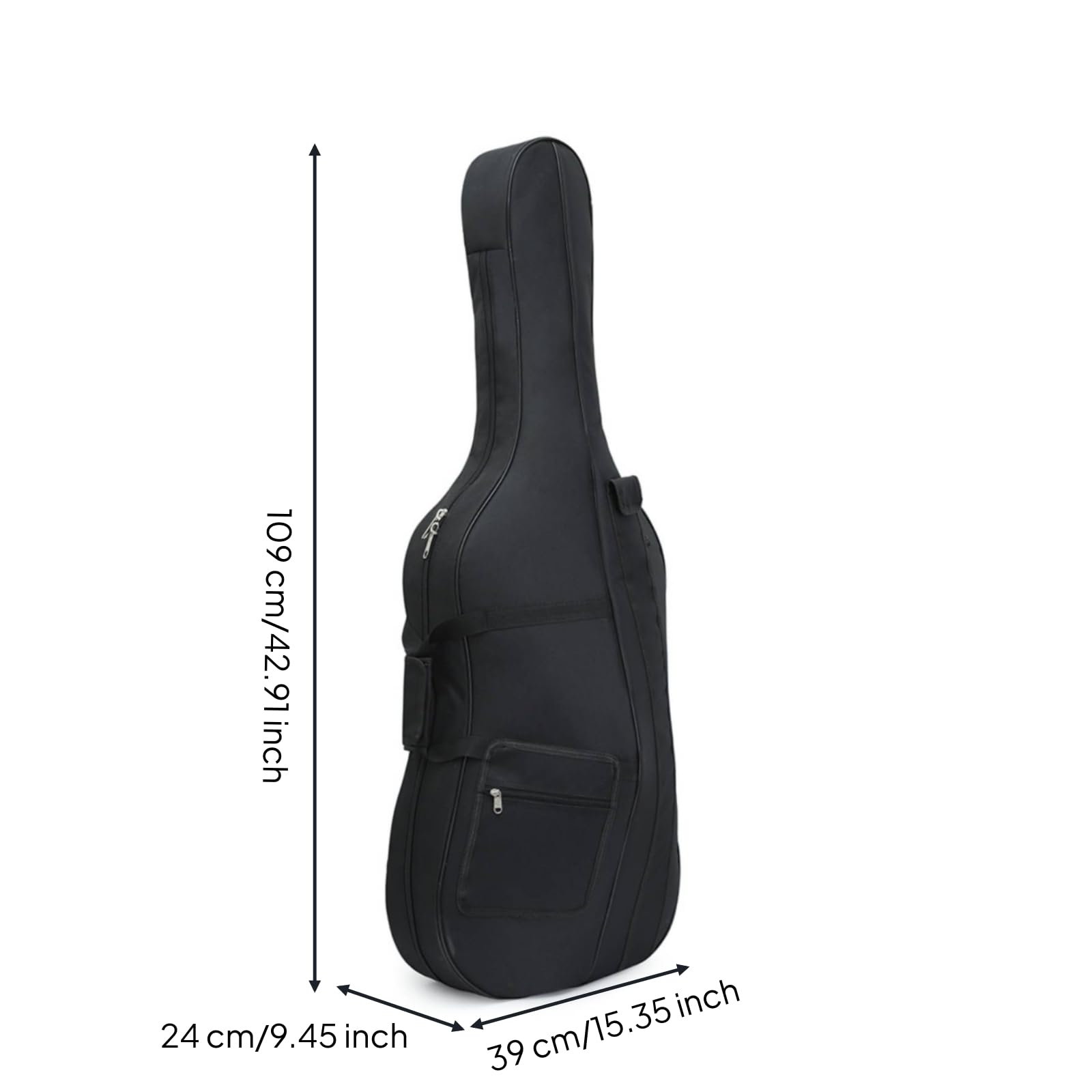 Qianly Cellotasche Mit Rucksackriemen Schultergurte Cellotasche Mit Tragegriff Reißverschluss Gepolsterte Instrumententasche