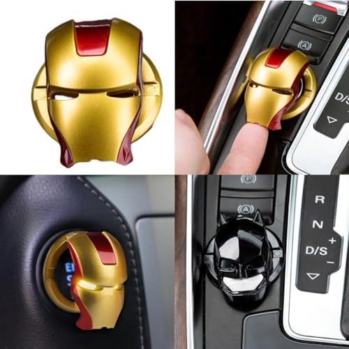 Auto Startknopf Abdeckung, 2 STK Ein Knopf Start Taste Deckel Trimmen, Motor Zündschalter Dekorative Abdeckung, Start-Stopp-Schalter Knopf Ersetzen, Auto Innendekoration Zubehör