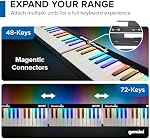 Gemini Son PianoProdigy 24-Key Clavier lumineux interactif, instrument portatif IOS/Android