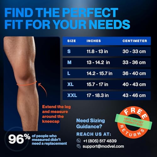 Image of Modvel Strength 7mm Knee Sleeves (Pair) for Weightlifting & Powerlifting (USPA, IPL, IWF & USAW Approved) | High-Performance Knee Compression Support For Squats, Weight Lifting - Men and Women