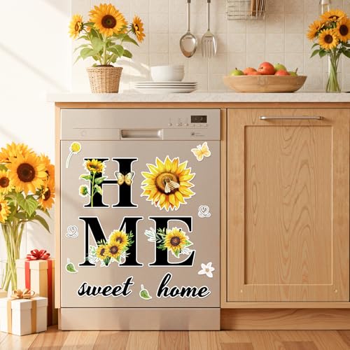 Imán decorativo girasol para refrigerador y lavavajillas miniatura 5