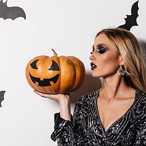Halloween Thanksgiving Fall Christmas Theme Dangle Earrings Set Holiday Earrings Fall Earrings Set Pumpkin Ghost Bat Drop Earring Sunflower Maple Dangle Earrings Holiday Jewelry Jewelry (Halloween Series) #TOP2